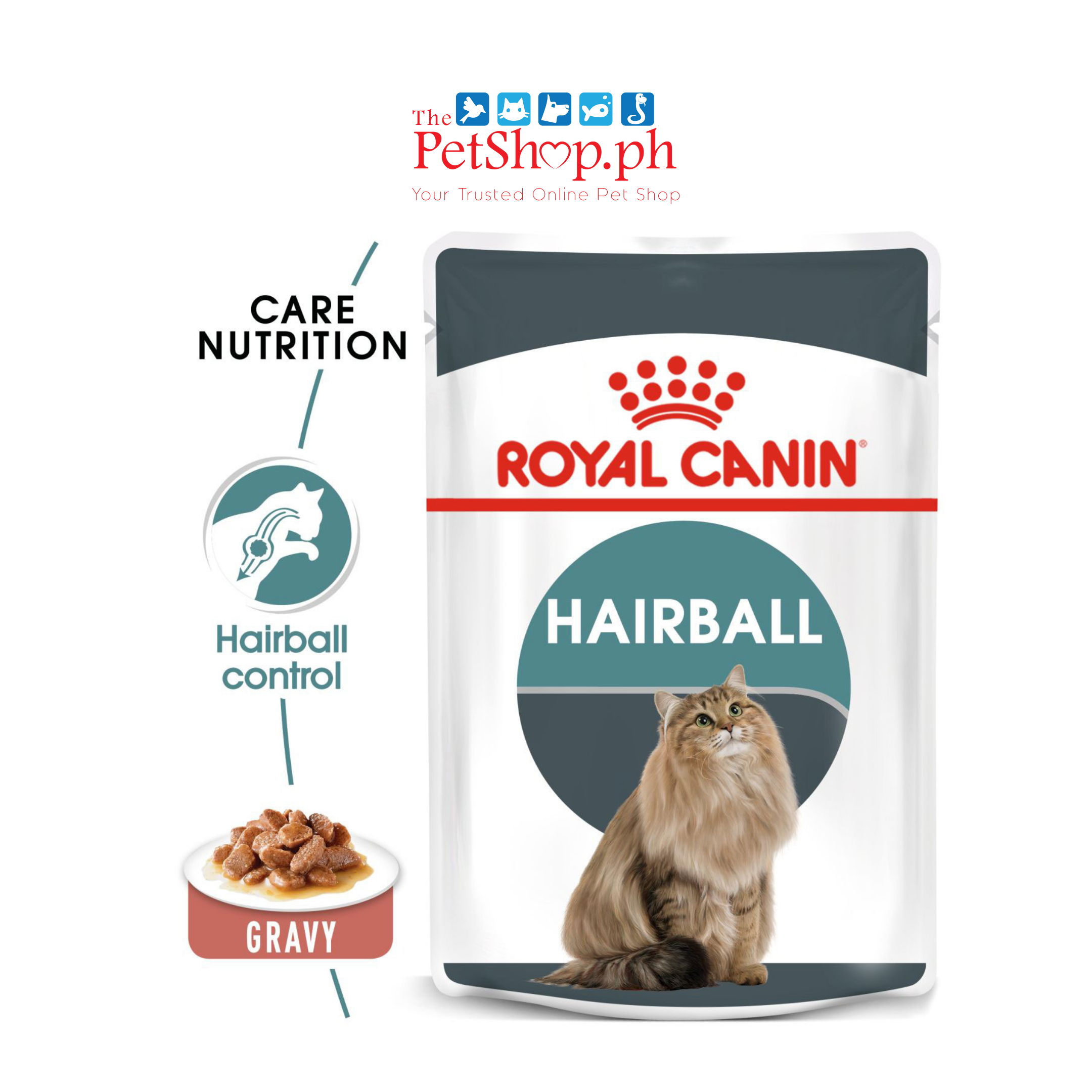 Royal Canin Hairball Care Adult 85g set of 12 Gravy Wet Cat Food -Feline Care Nutrition