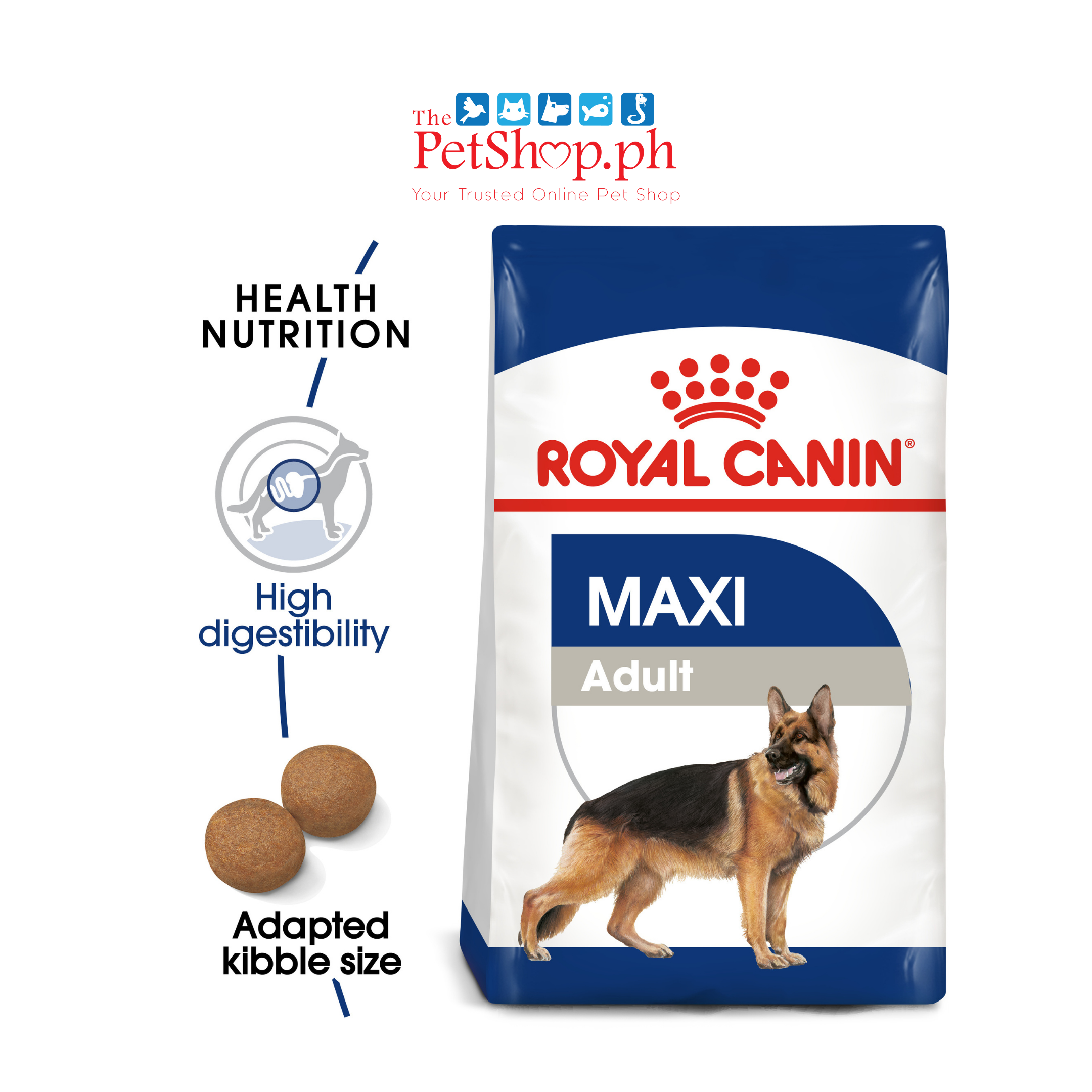 Royal Canin Maxi Adult 4kg Dry Dog Food Size Health Nutrition