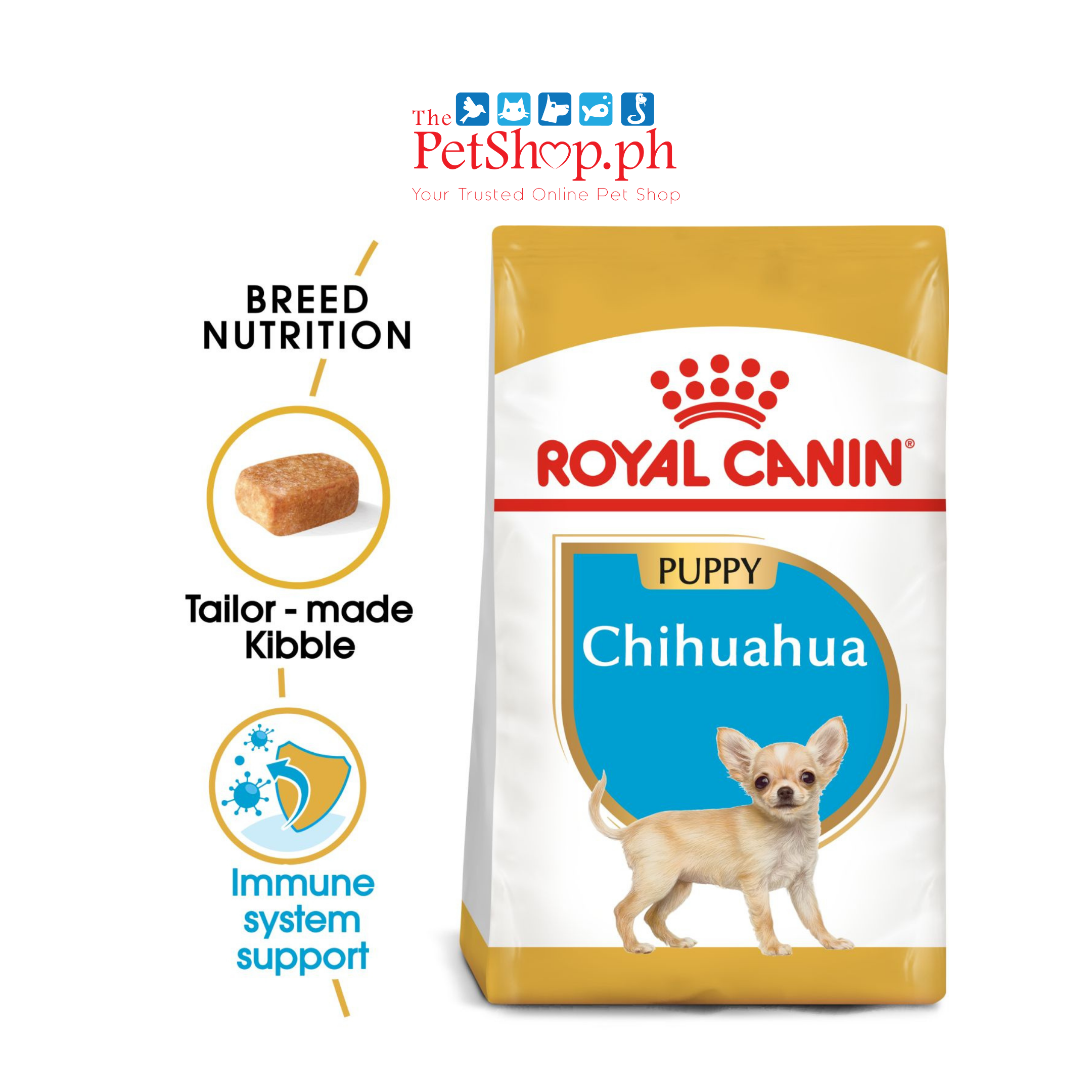 Royal Canin Chihuahua Puppy 500g Dry Dog Food Original - Breed Health Nutrition	