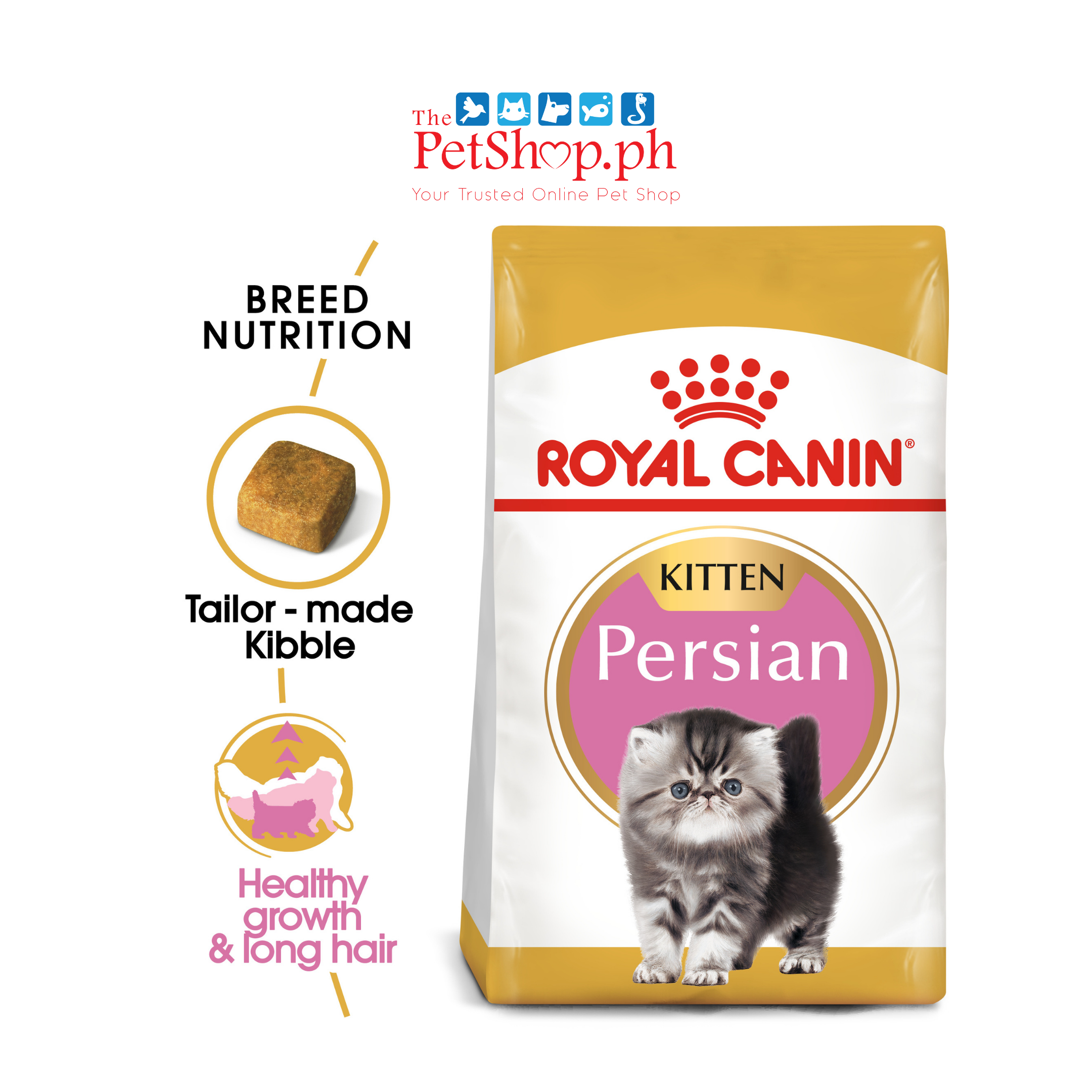 Royal Canin Feline Breed Nutrition Persian Kitten Dry Cat Food 2kg	