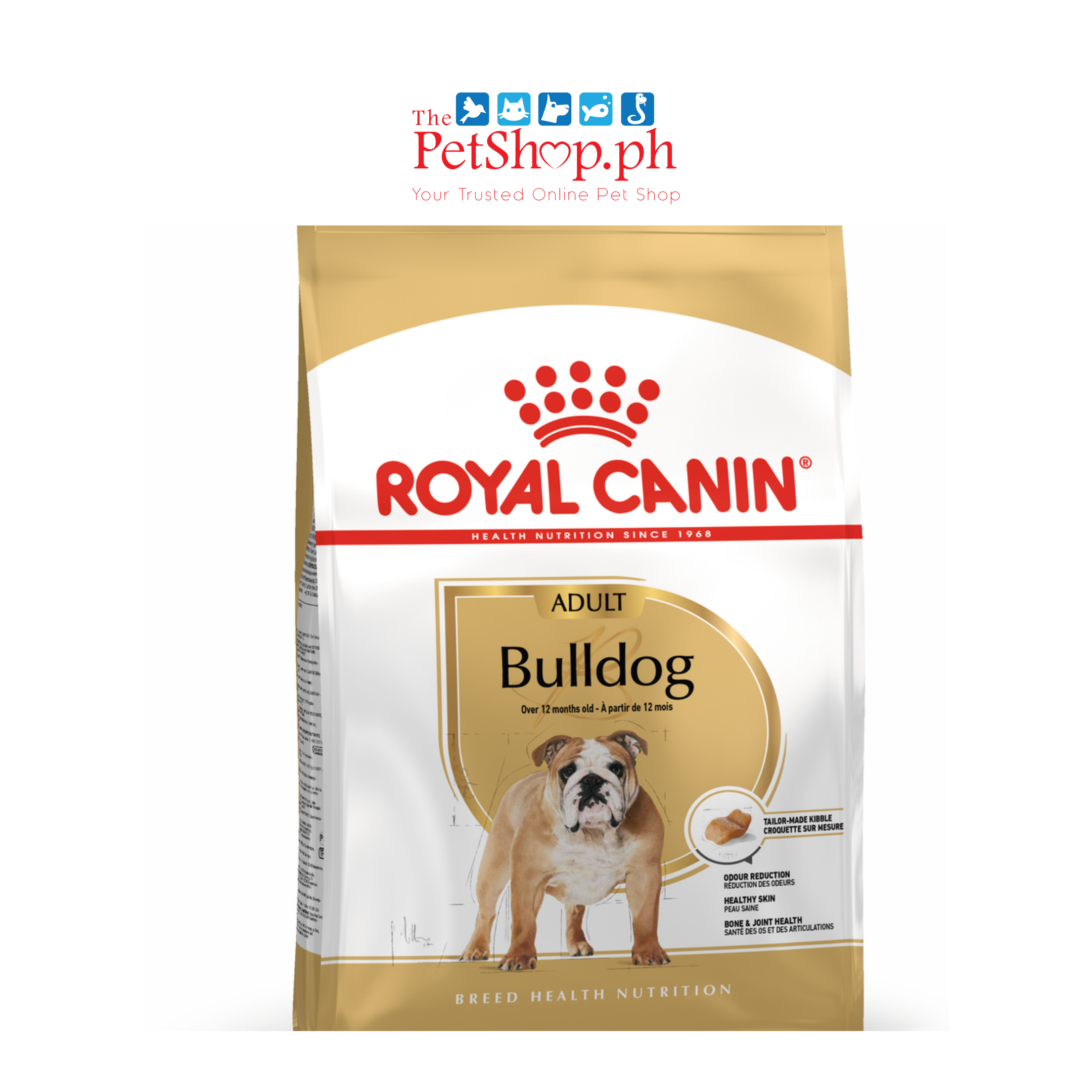 Royal Canin Bulldog Adult 3kg Adult Dry Dog Food - Breed Health Nutrition