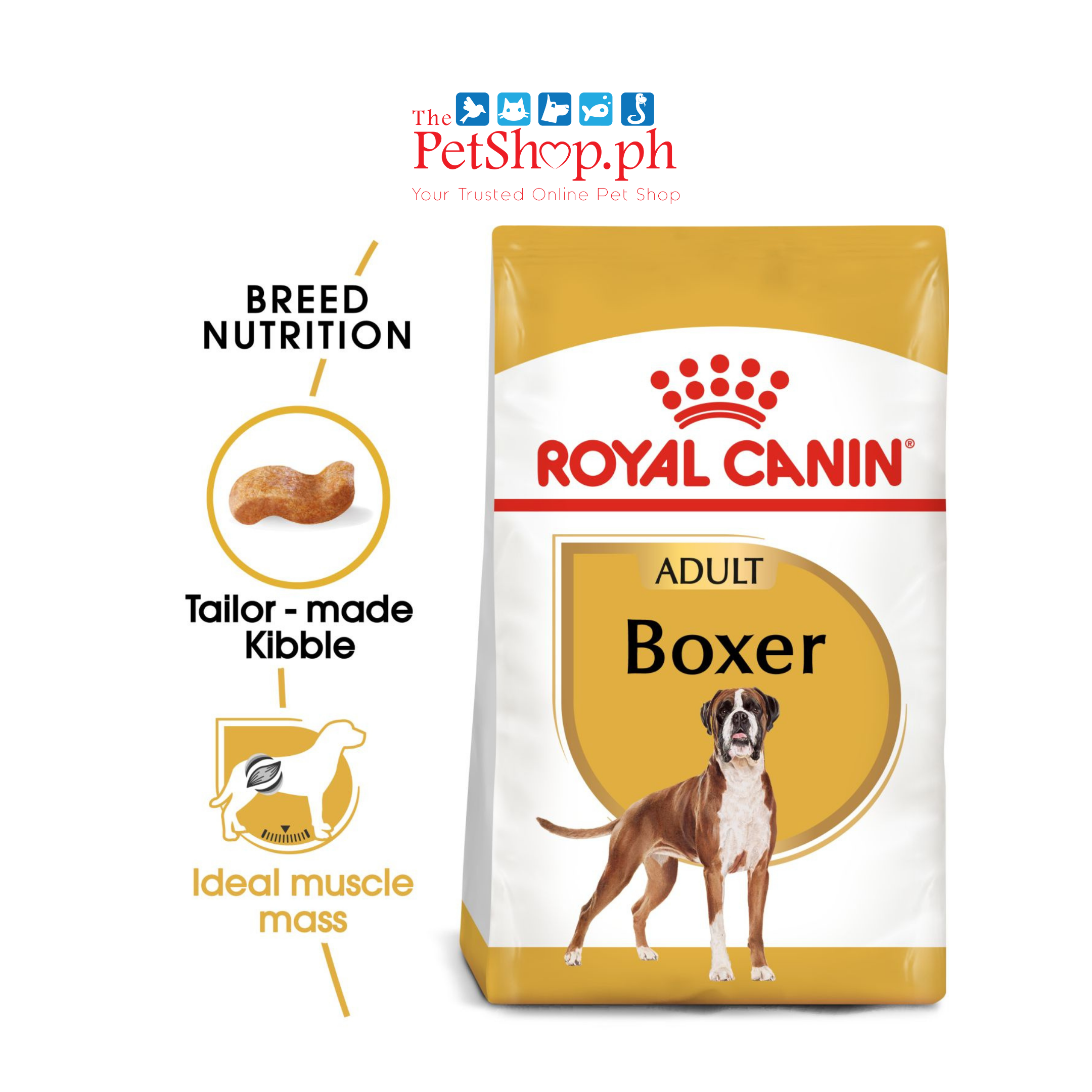 Royal Canin Boxer 3kg Adult Dry Dog Food - Breed Health Nutrition