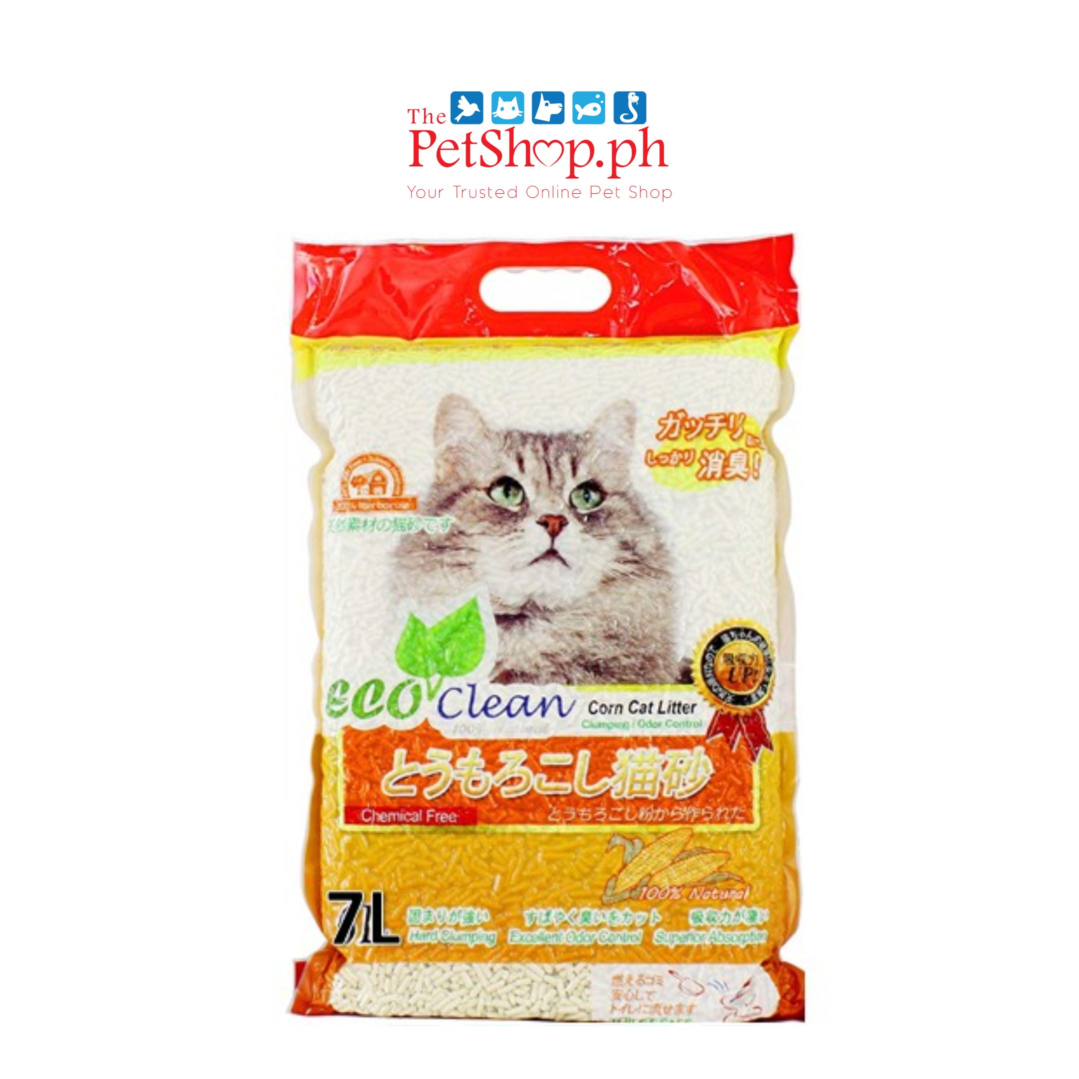 Eco Clean Tofu Corn Scent Cat Litter Clumping 7L	