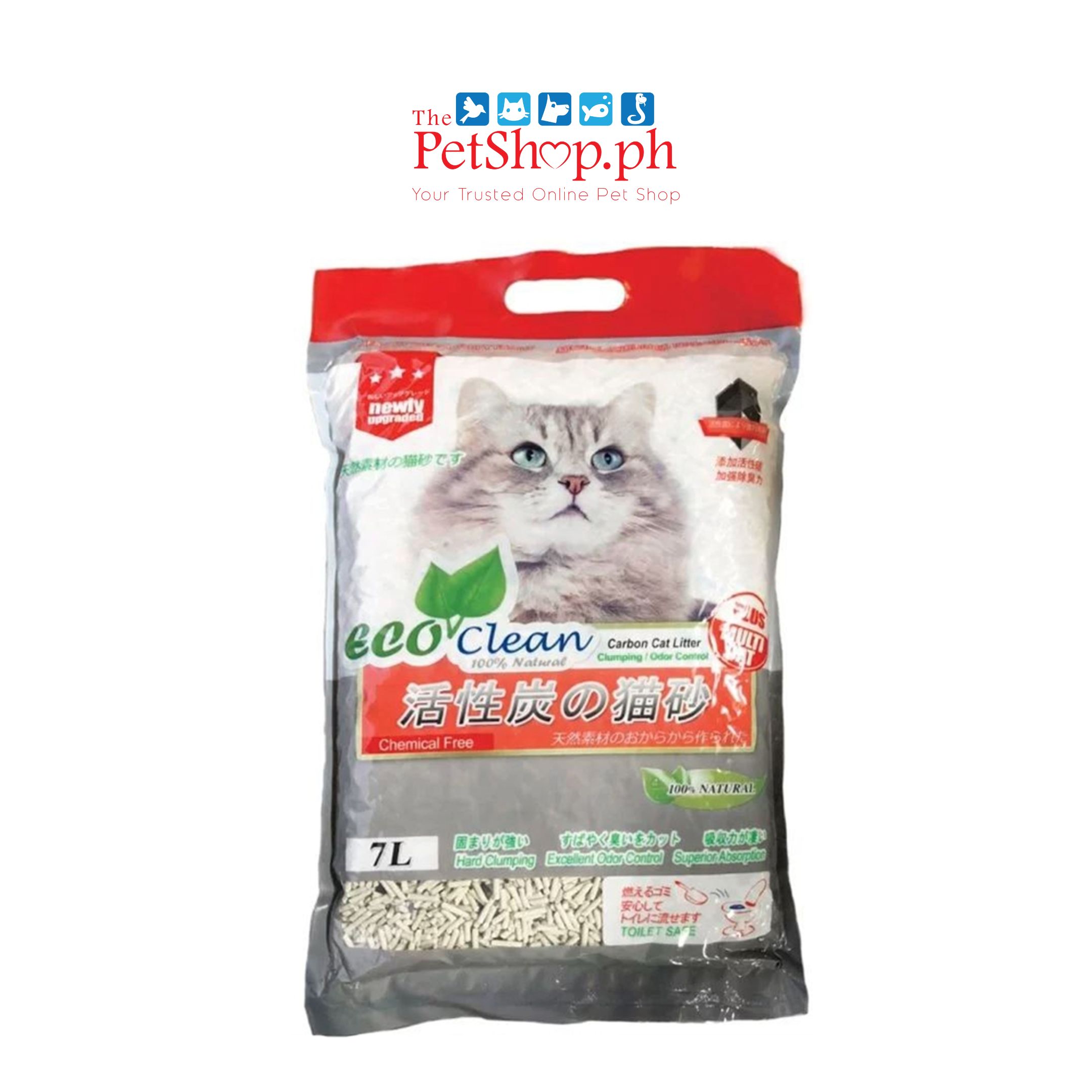 Eco Clean Tofu Carbon Cat Litter 7L